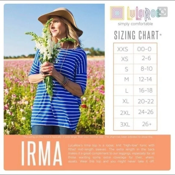 NEW! Short Sleeve Oversized Floral LuLaRoe Irma size XS - Picture 7 of 7